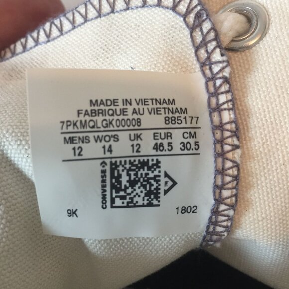 Converse Chuck Taylor All Star High Top Navy Blue Sneakers Mens 12 - Picture 6 of 9